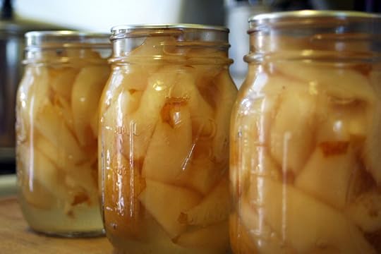 Pears in vanilla syrup