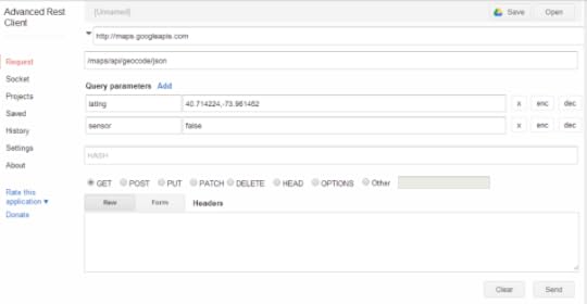 Advanced REST Client - request