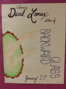 A Cosburn student's poster based on the cover of Backward Glass.