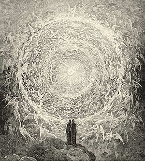 Rosa Celeste: Dante and Beatrice gaze upon the...