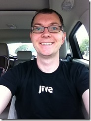 TomJiveTShirtInCar