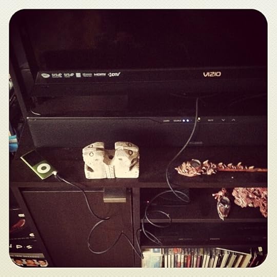 I'm grateful for music, @amandapalmer, and my own determination for finally rigging my iPod to speakers! Fucking loud music! Fuck yeah! Take that, #Retirementville! #365grateful #theatreisevil #doitwitharockstar