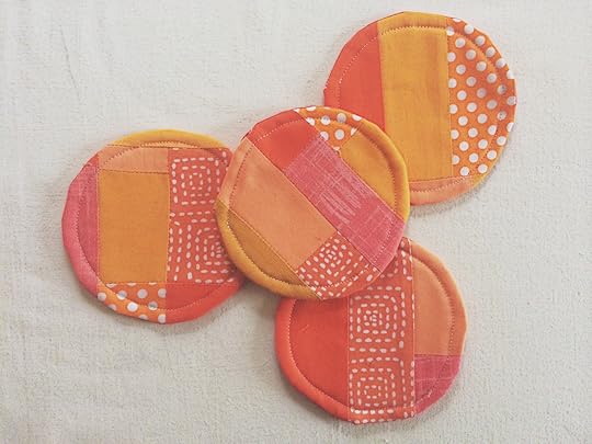 Crazy Patchwork Coasters Made Peachy