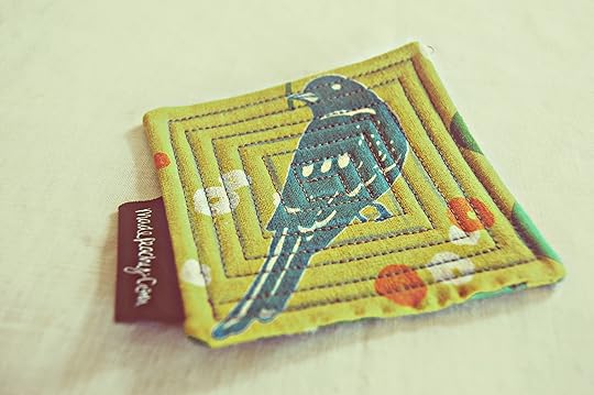 Fabric Coasters Made Peachy