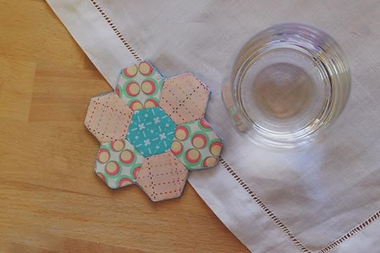 Fabric Coasters Made Peachy