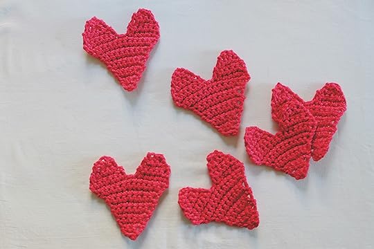 Valentines Crochet Heart Garland Made Peachy