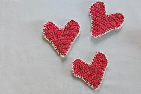Valentines Crochet Heart Garland Made Peachy
