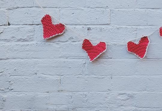 Valentines Crochet Heart Garland Made Peachy