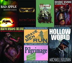 Cover Collage of Sci-fi Saturday Night Bundle Featuring The Charters Duology by Matthew Wayne Selznick