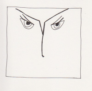 My Inner Critic. PittPen on watercolor paper. © Quinn McDonald, 2012