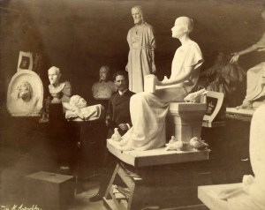 The sculptor in his studio