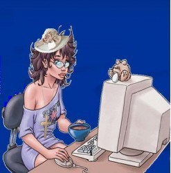 LadyComputerBlue