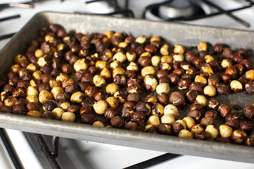 well-toasted hazelnuts for best flavor