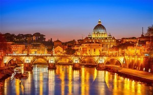 Tiber River in Rome 
