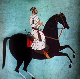 Prince on a brown horse 286