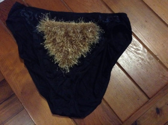 This is a merkin hand-made by Cate Ellink. Trust me, you do not want to win it.
