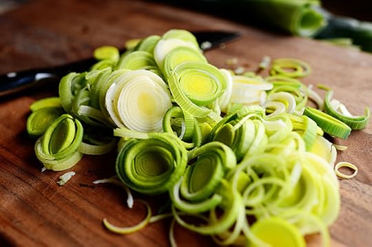 Bruschetta with Goat Cheese, Leeks, and Bacon