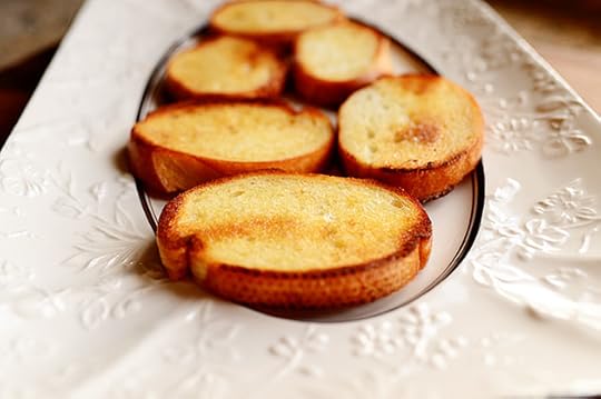 Bruschetta with Goat Cheese, Leeks, and Bacon
