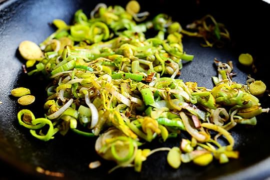 Bruschetta with Goat Cheese, Leeks, and Bacon