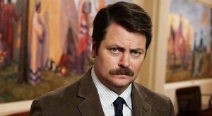 Ron Swanson does not approve of changing the dictionary to suit people who use words wrong.