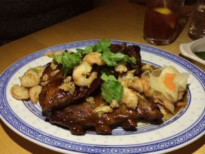 Pork ribs and popcorn shrimp - Kitchenette