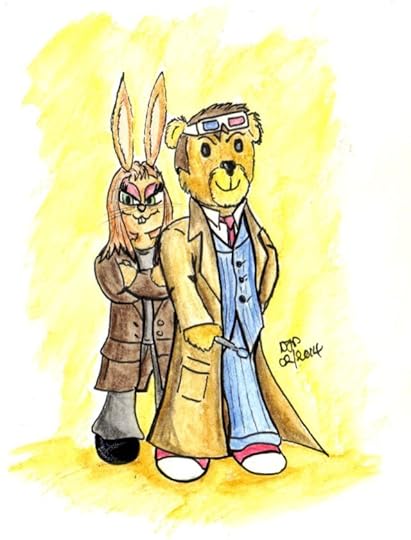 Cuddly David Tennant Doctor from Doctor Who with Donna Noble by Nick Davis