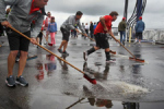 Guys with brooms
