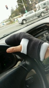 Drive home from the doctor's office. 