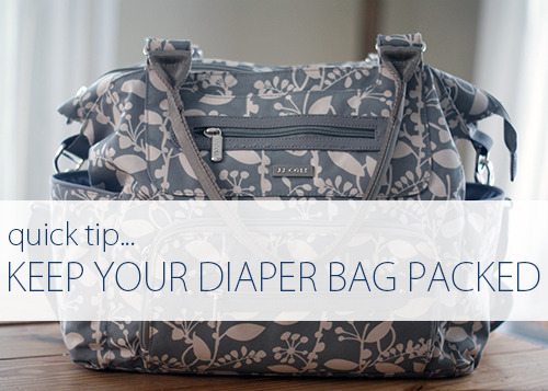 Quick Tip: Repack the Diaper Bag Right Away