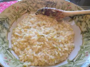 Leek risotto