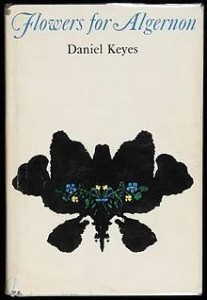 Cover of Flowers for Algernon, a science fiction novel by Daniel Keyes. 