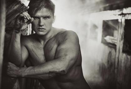 Strong guy b&w