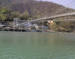 Ram Jhoola above River Ganga in Rishikesh