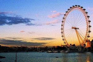 london eye sunset