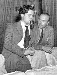 Co-founders of the Mercury Theater, John Houseman and Orson Welles