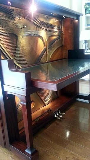 Left side view with desktop and glass.