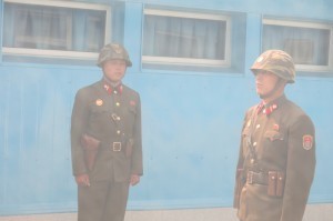 North Korean soldiers get their photos snapped