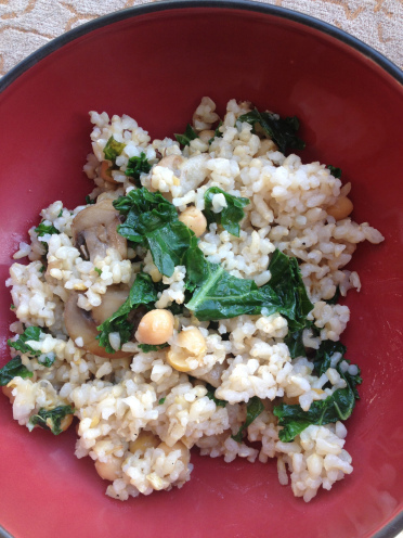 leek mushroom rice
