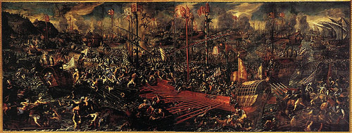 The Battle of Lepanto by Andrea Vicentino.