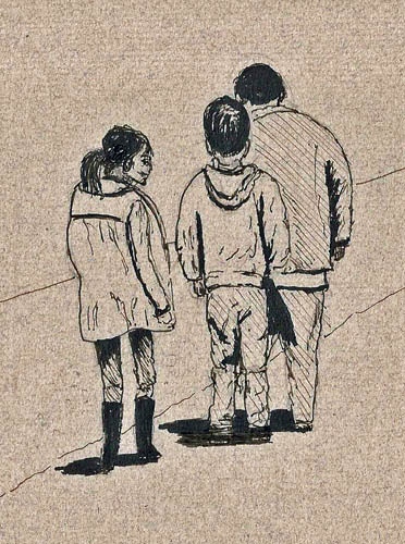 Canson Ingres paper, Hero 578 pen