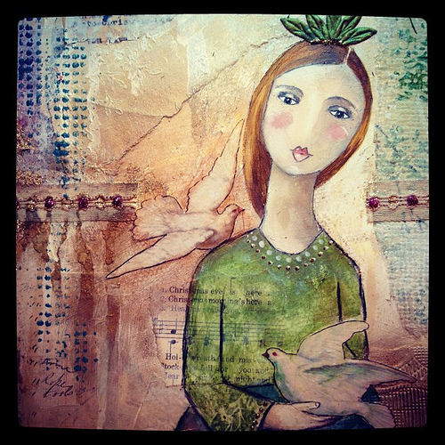 Sitting here watching the bachelor and painting. Here's a peek.