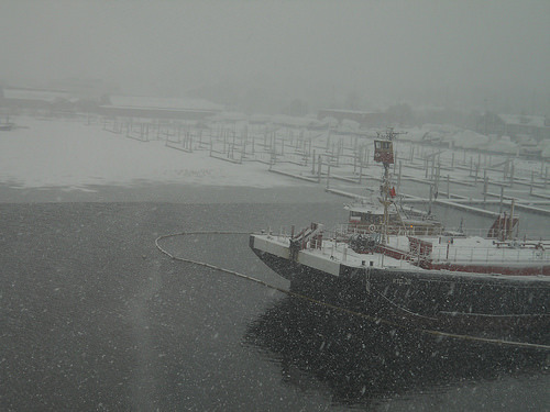 oil barge in New London, CT