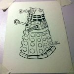 Dalek Work in Progress - Inked