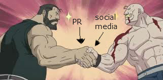 epic Social Media handshake