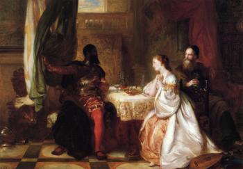 Othello Recounting his Adventures to Desdemona by Robert Alexander Hillingford (English, 1825 - 1904)