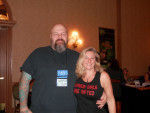 James R. Tuck and me (note my nifty Gorgon Girls are Gifted shirt).