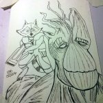 Guardians of the Galaxy Rocket Raccoon and Groot - Inked