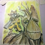 Guardians of the Galaxy Rocket Raccoon and Groot - Rough Color