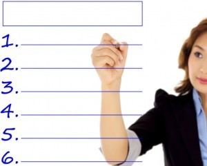 Goals list 1-6 from i-stock