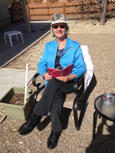 Heidi sits in sun 2_20_14